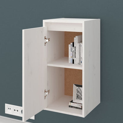 Wandkasten 2 st 30x30x60 cm massief grenenhout wit 2 Wit