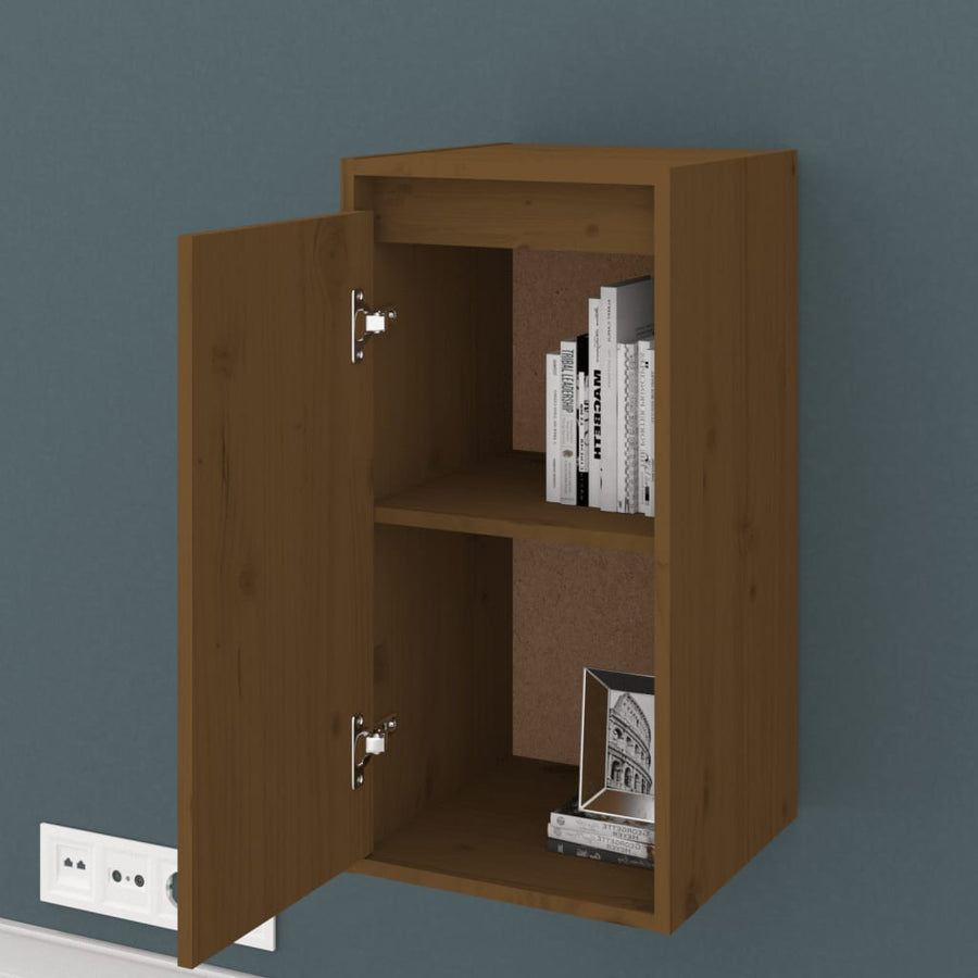 Wandkast 30x30x60 cm massief grenenhout honingbruin 1 Honingbruin