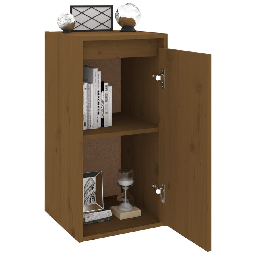 Wandkast 30x30x60 cm massief grenenhout honingbruin 1 Honingbruin