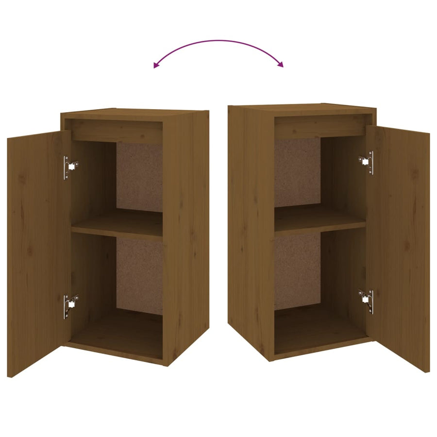 Wandkast 30x30x60 cm massief grenenhout honingbruin 1 Honingbruin