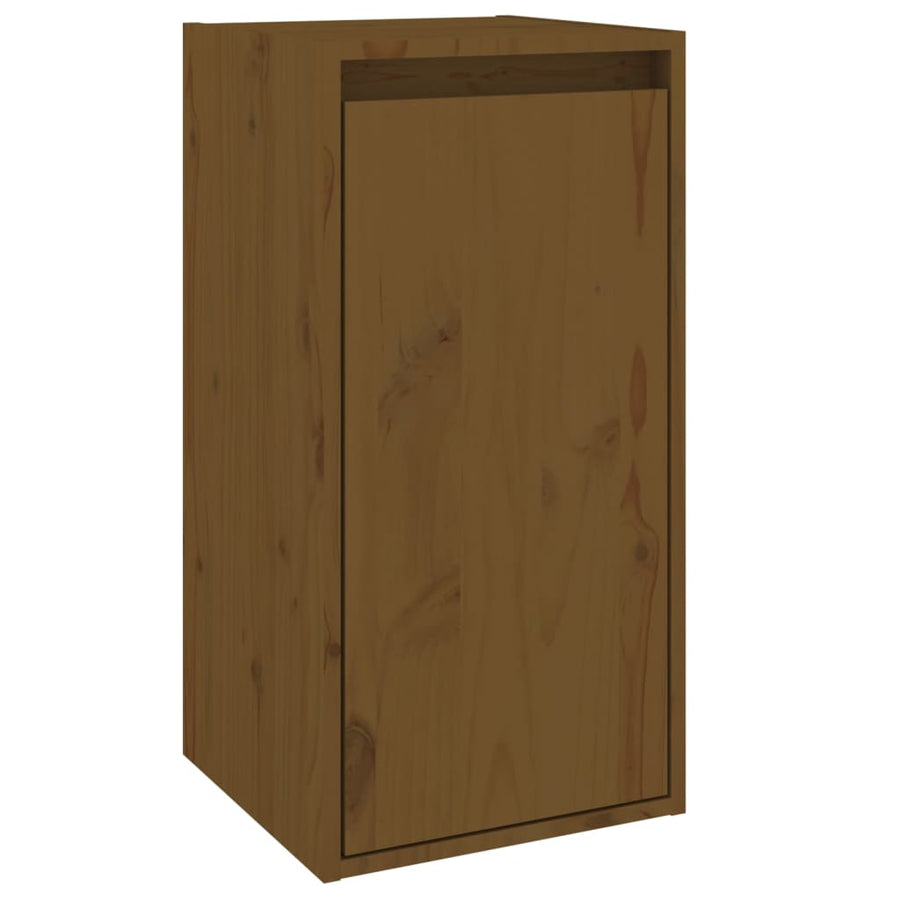 Wandkasten 2 st 30x30x60 cm massief grenenhout honingbruin 2 Honingbruin