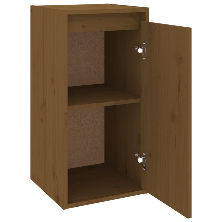 Wandkasten 2 st 30x30x60 cm massief grenenhout honingbruin 2 Honingbruin