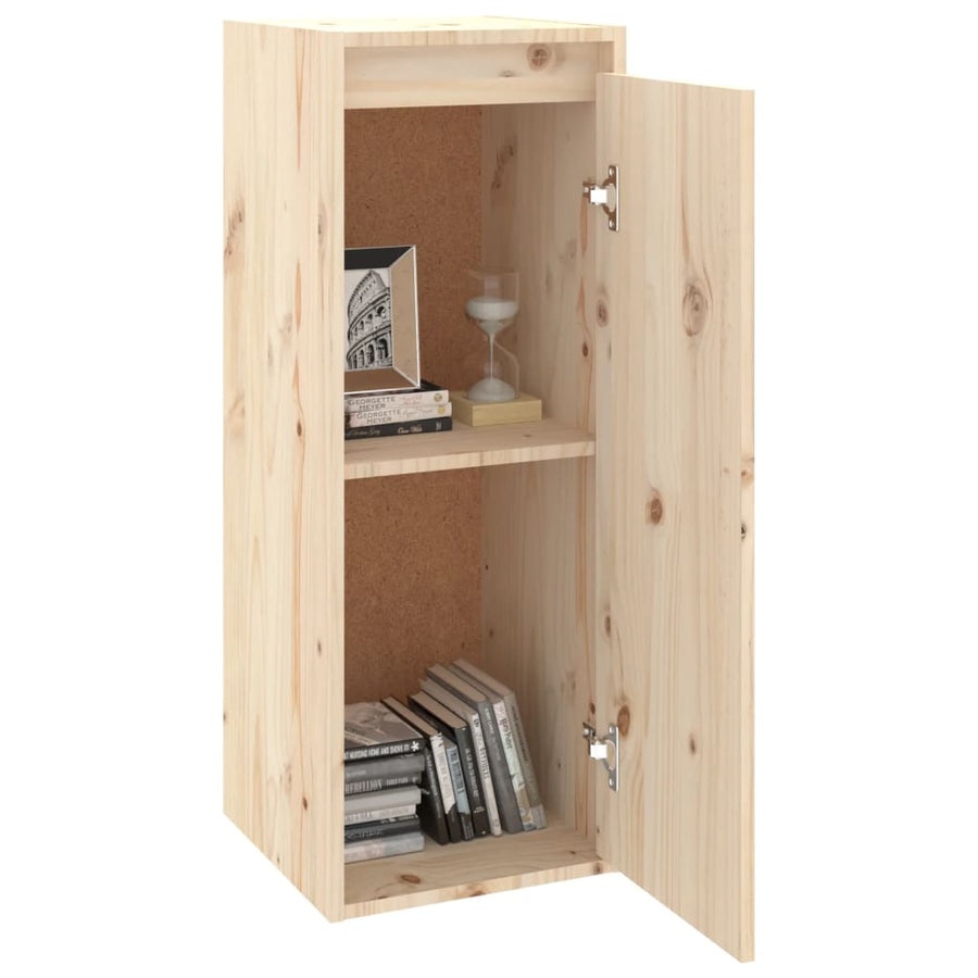 Wandkast 30X30X80 Cm Massief Grenenhout 1 Naturel