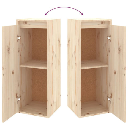 Wandkast 30X30X80 Cm Massief Grenenhout 1 Naturel