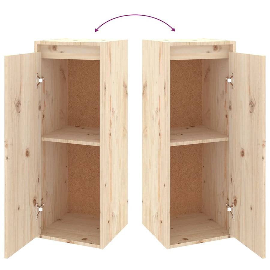 Wandkast 30X30X80 Cm Massief Grenenhout 1 Naturel
