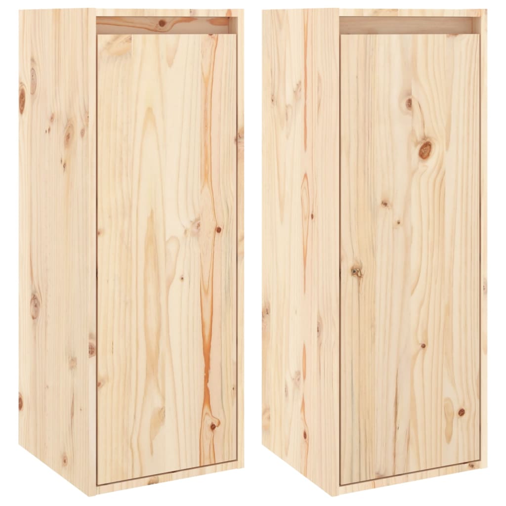 Wandkasten 30X30X80 Cm Massief Grenenhout 2 Naturel