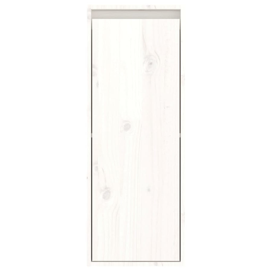 Wandkast 30X30X80 Cm Massief Grenenhout 1 Wit