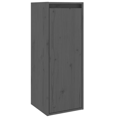 Wandkast 30X30X80 Cm Massief Grenenhout 1 Grijs