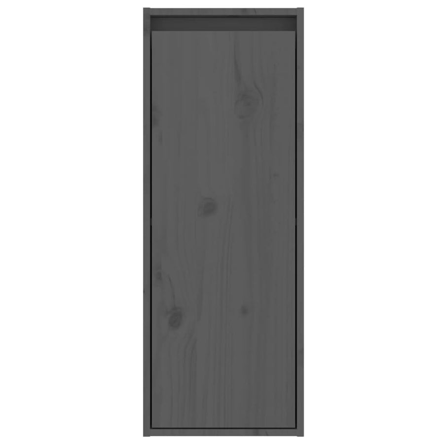 Wandkast 30X30X80 Cm Massief Grenenhout 1 Grijs