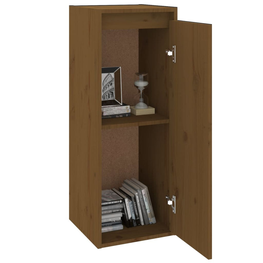 Wandkasten 30X30X80 Cm Massief Grenenhout 2 Honingbruin