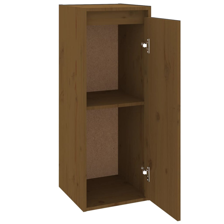 Wandkasten 30X30X80 Cm Massief Grenenhout 2 Honingbruin