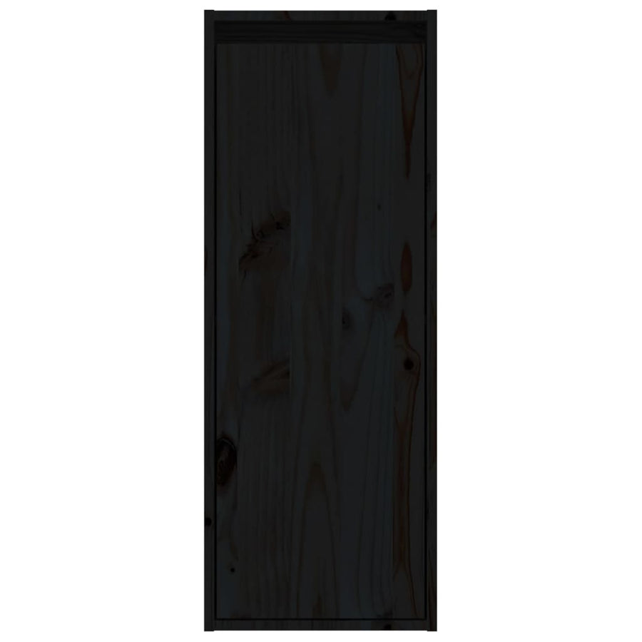 Wandkasten 30X30X80 Cm Massief Grenenhout 2 Zwart