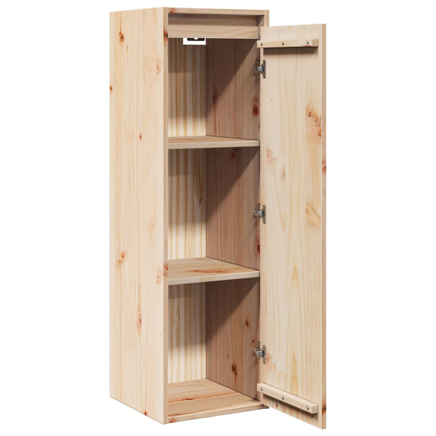 Wandkast 30X30X100 Cm Massief Grenenhout