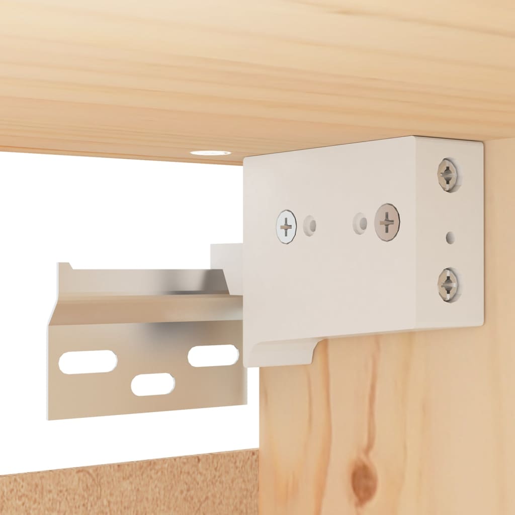 Wandkasten 30X30X100 Cm Massief Grenenhout 2 Naturel