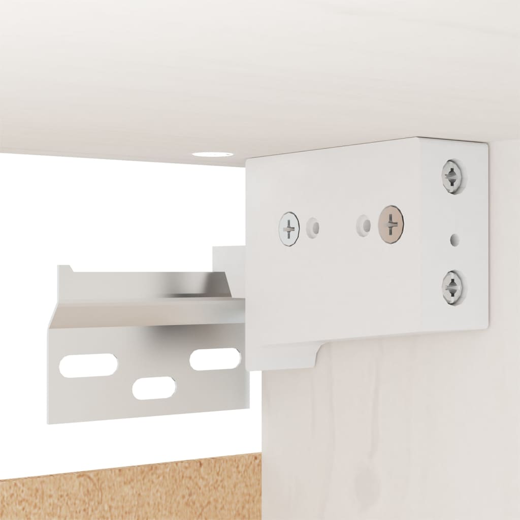 Wandkast 30X30X00 Cm Massief Grenenhout 1 Wit