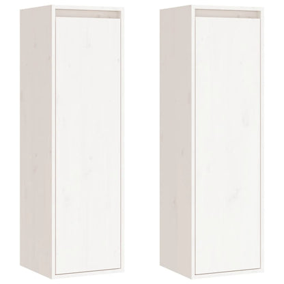 Wandkasten 30X30X100 Cm Massief Grenenhout 2 Wit