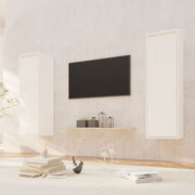 Wandkasten 2 st 30x30x100 cm massief grenenhout wit