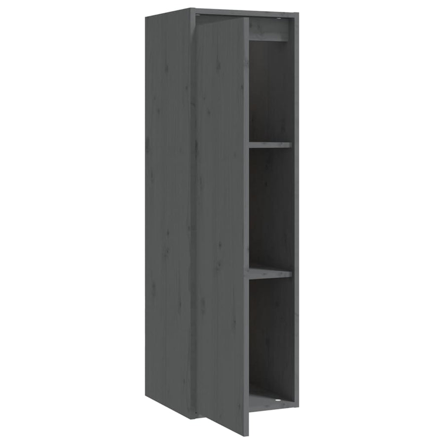 Wandkasten 30X30X100 Cm Massief Grenenhout 2 Grijs