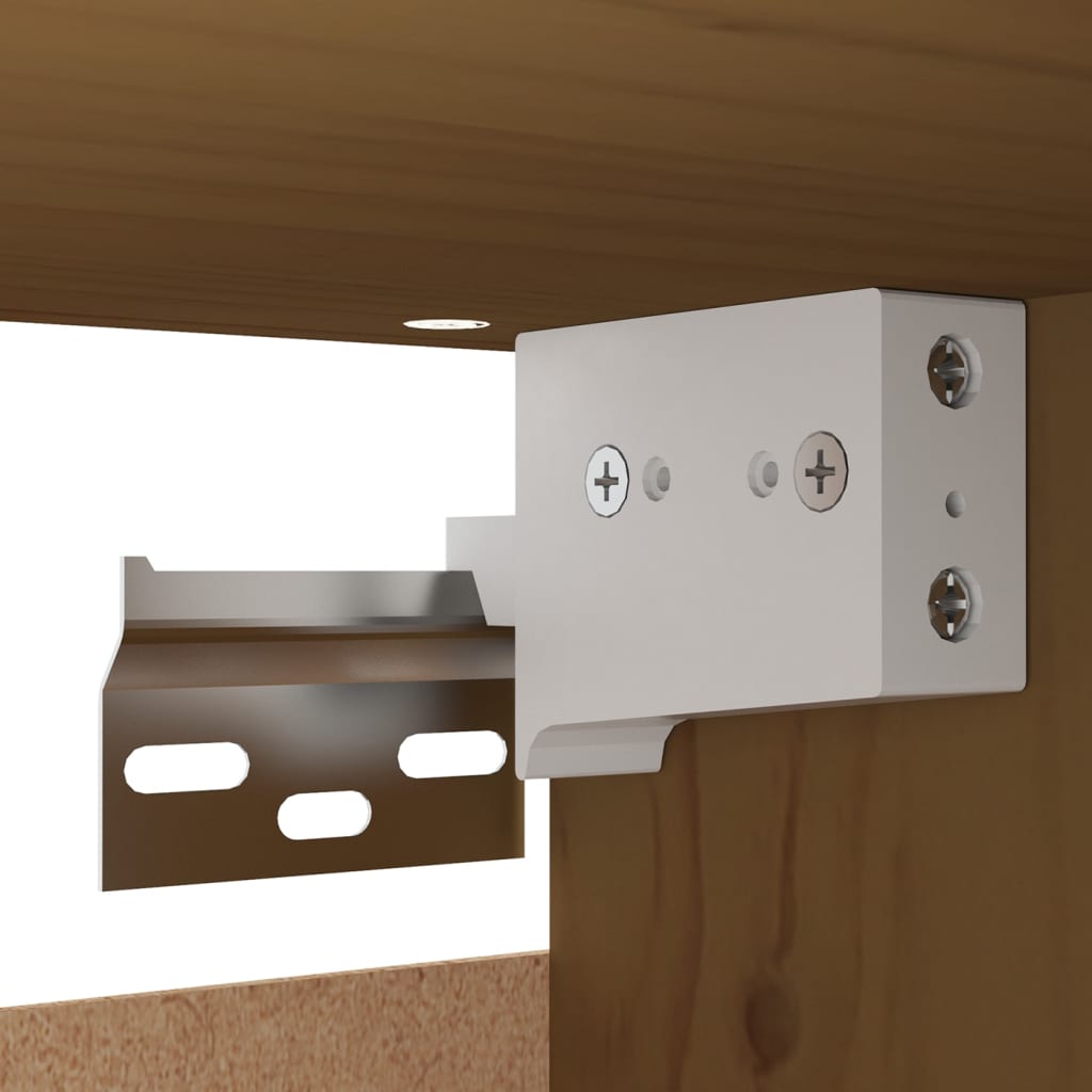 Wandkast 30X30X00 Cm Massief Grenenhout 1 Honingbruin