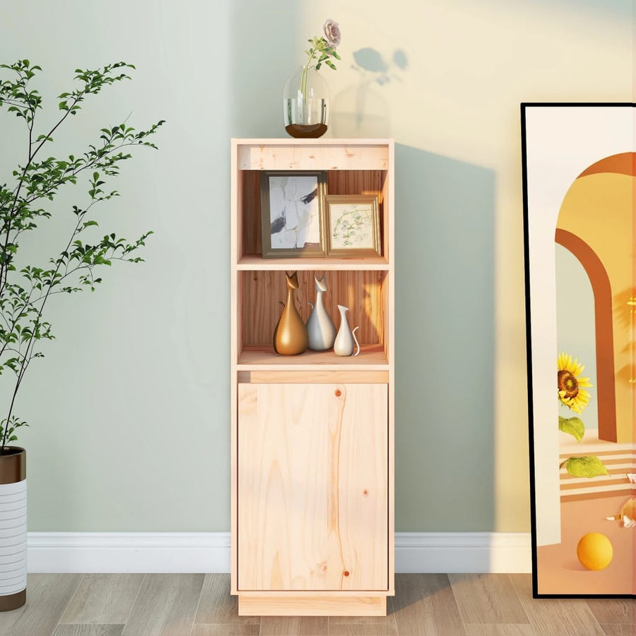 Hoge Kast 37X34X0 Cm Massief Grenenhout Naturel