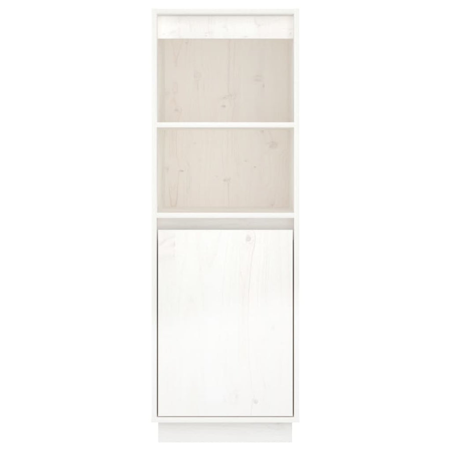 Hoge kast 37x34x110 cm massief grenenhout wit Wit