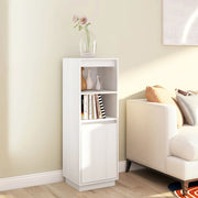 Hoge kast 37x34x110 cm massief grenenhout wit