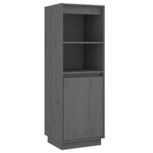 Hoge Kast 37X34X0 Cm Massief Grenenhout Grijs