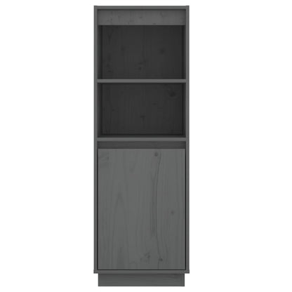 Hoge Kast 37X34X0 Cm Massief Grenenhout Grijs
