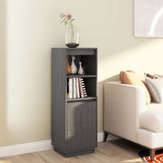 Hoge kast 37x34x110 cm massief grenenhout grijs