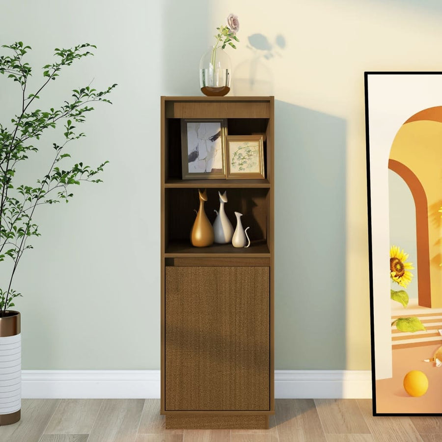 Hoge kast 37x34x110 cm massief grenenhout honingbruin Honingbruin