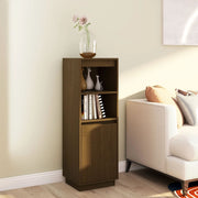 Hoge kast 37x34x110 cm massief grenenhout honingbruin