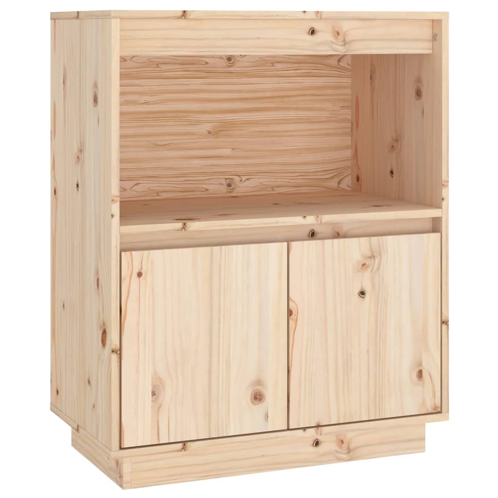 Dressoir 60X34X75 Cm Massief Grenenhout Naturel