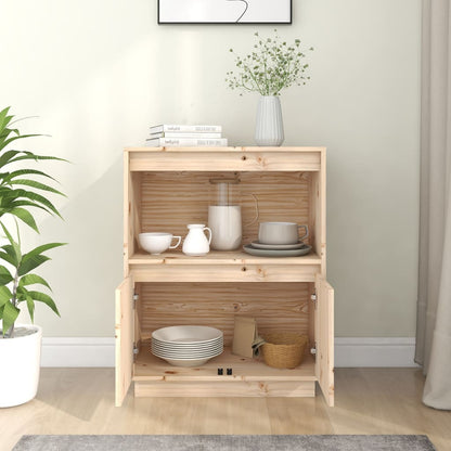 Dressoir 60X34X75 Cm Massief Grenenhout Naturel