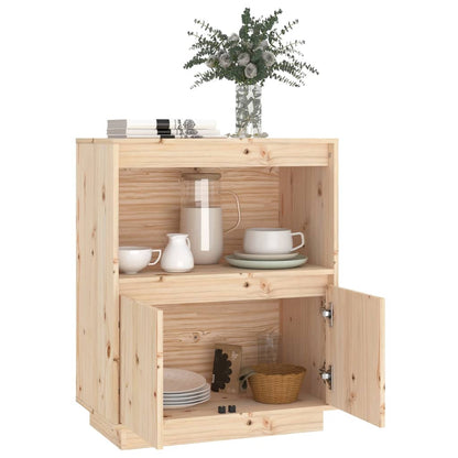 Dressoir 60X34X75 Cm Massief Grenenhout Naturel