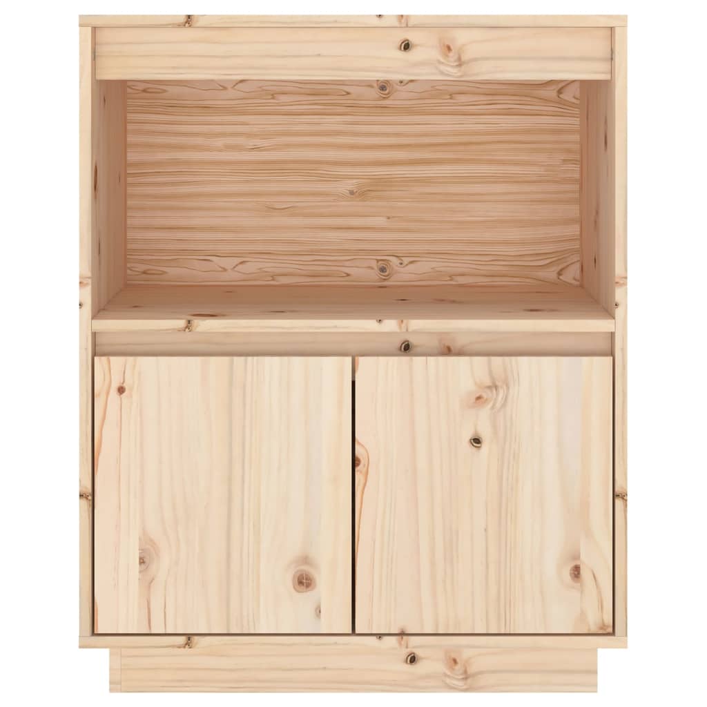 Dressoir 60X34X75 Cm Massief Grenenhout Naturel