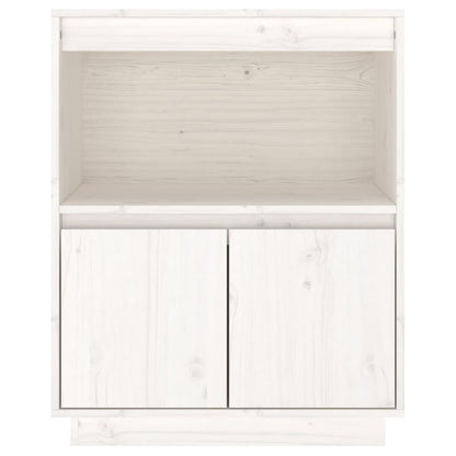 Dressoir 60X34X75 Cm Massief Grenenhout Wit