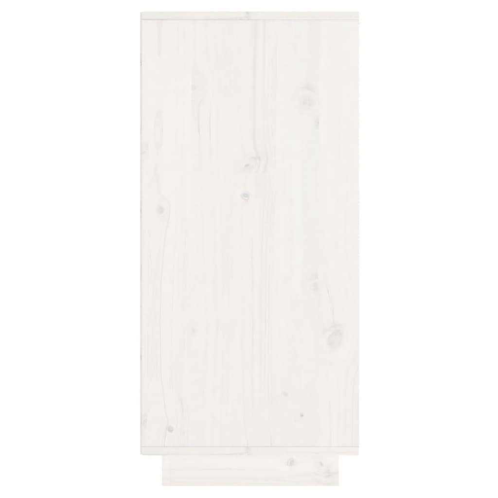 Dressoir 60X34X75 Cm Massief Grenenhout Wit