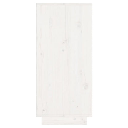 Dressoir 60X34X75 Cm Massief Grenenhout Wit