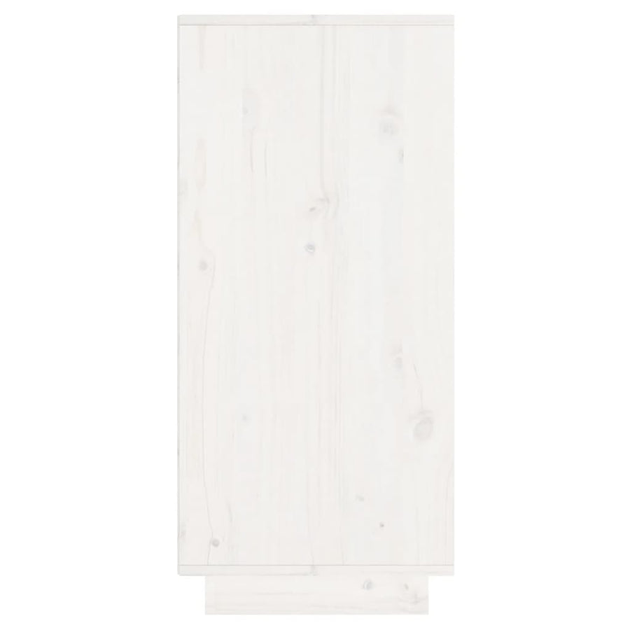 Dressoir 60X34X75 Cm Massief Grenenhout Wit