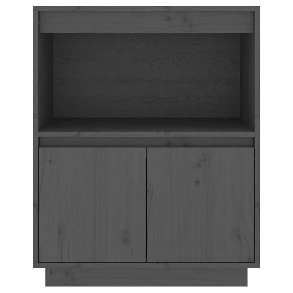 Dressoir 60X34X75 Cm Massief Grenenhout Grijs