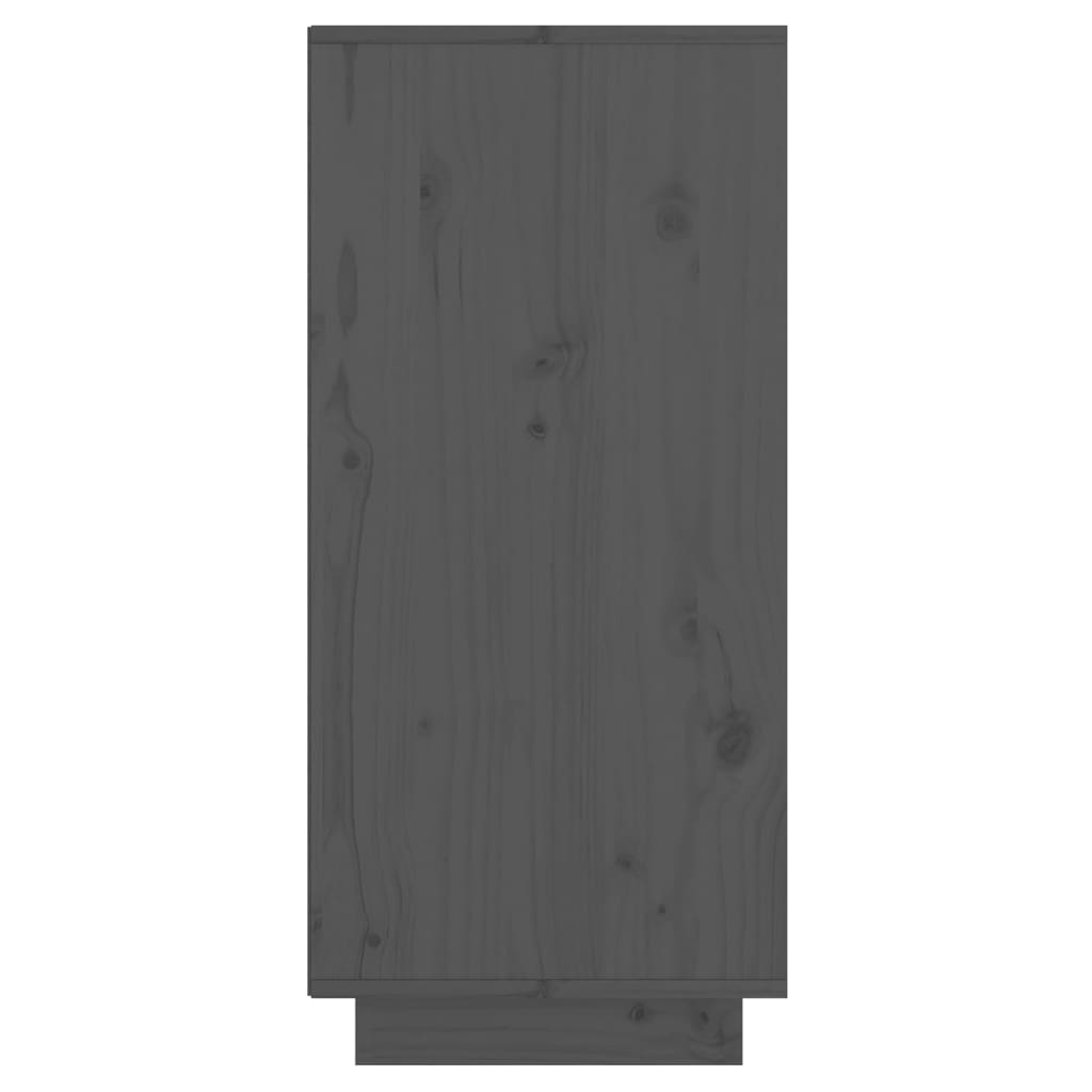 Dressoir 60X34X75 Cm Massief Grenenhout Grijs