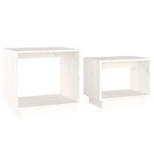 2-Delige Salontafelset Massief Grenenhout Wit