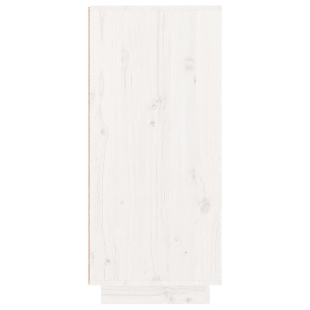 Schoenenkast 60X35X80 Cm Massief Grenenhout Wit