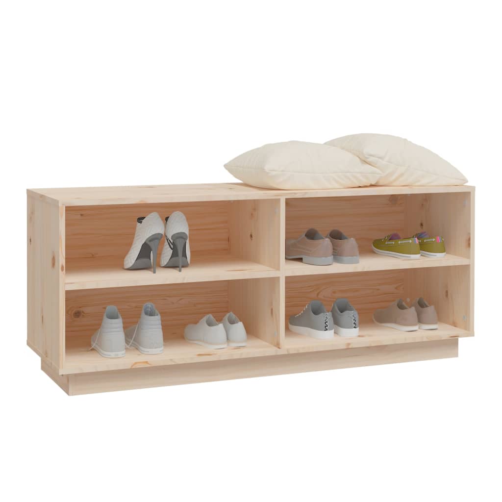 Schoenenkast 110X34X45 Cm Massief Grenenhout Naturel