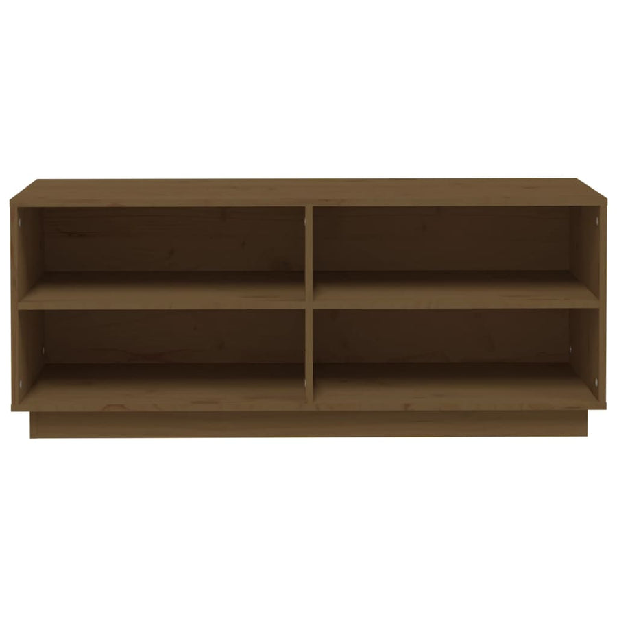 Schoenenkast 0X34X45 Cm Massief Grenenhout Honingbruin
