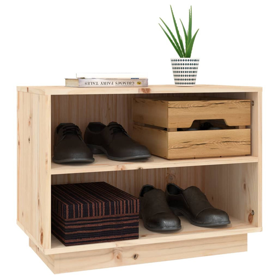 Schoenenkast 60X34X45 Cm Massief Grenenhout Naturel