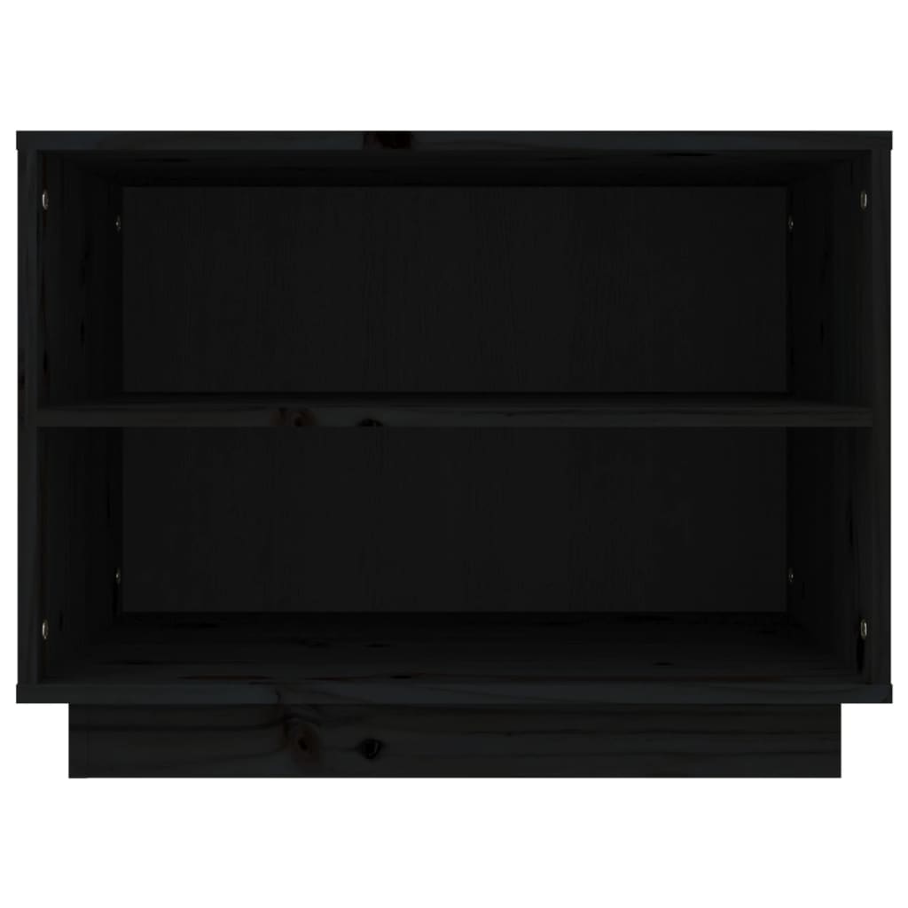 Schoenenkast 60X34X45 Cm Massief Grenenhout Zwart
