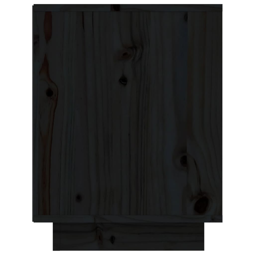 Schoenenkast 60X34X45 Cm Massief Grenenhout Zwart