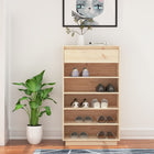 Shoe cabinet 60x34x105 cm solid pine wood