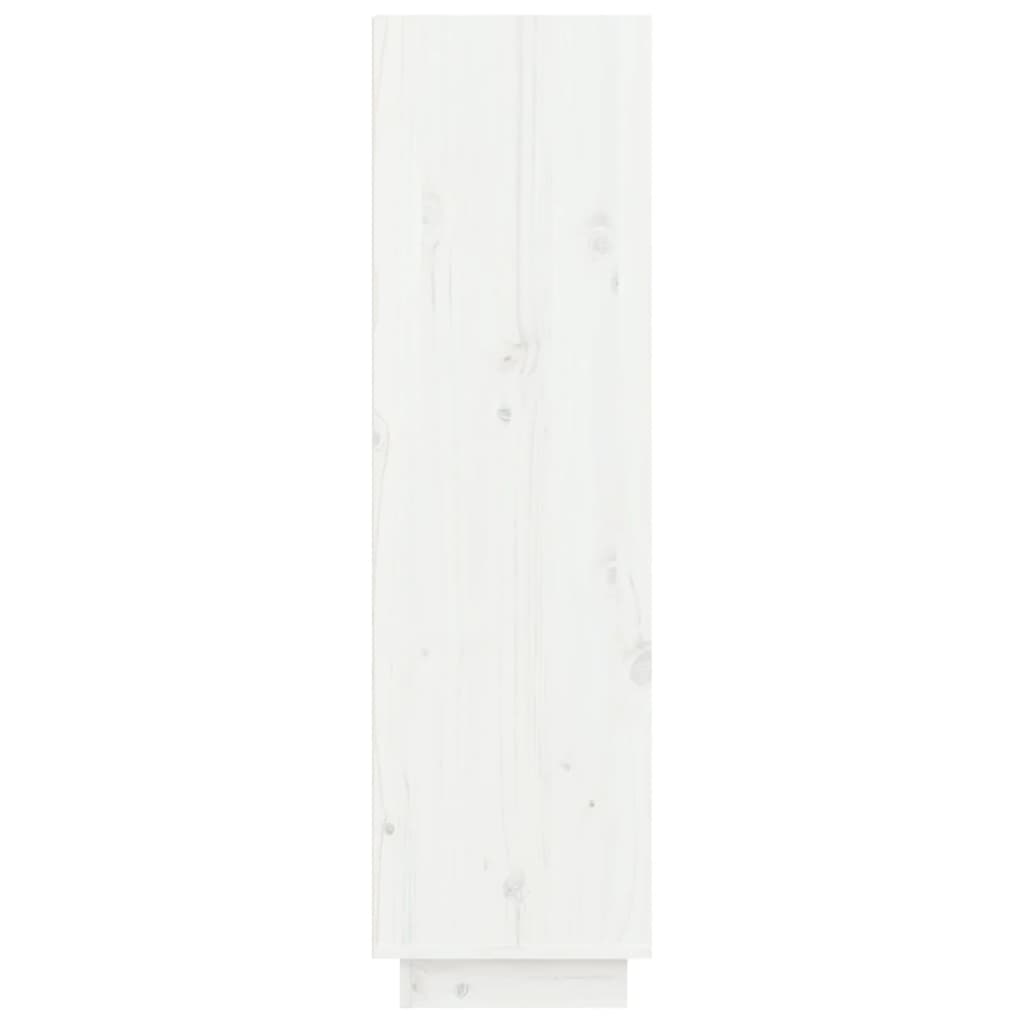 Schoenenkast 60x34x105 cm massief grenenhout wit